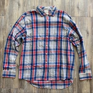 Billy Reid Plaid Long Sleeve Button Down Shirt - XXL